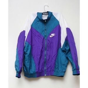 Vintage Lady Footlocker Nike Colorblock Windbreaker Size Large